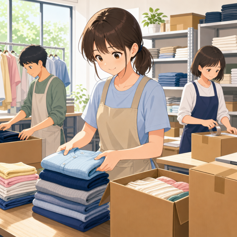 検品前の衣類整理で整うB型の軽作業と梱包