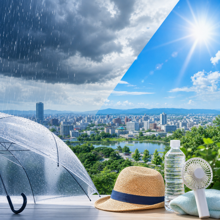 所沢の天気で考える外出前の雨雲と暑さ