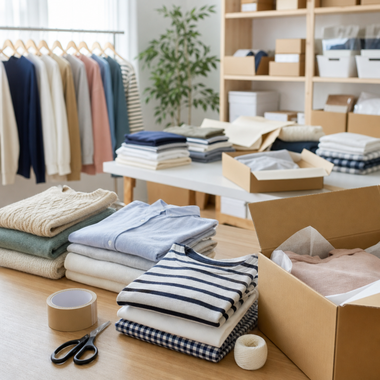 就労継続支援B型の軽作業は服と出品準備で育つ